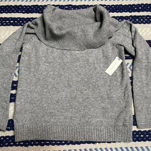 Anthropologie Gray Cowl Neck Sweater
